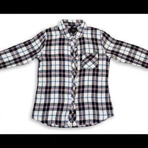 Rails Black and White Plaid Casual Button Down Shirt